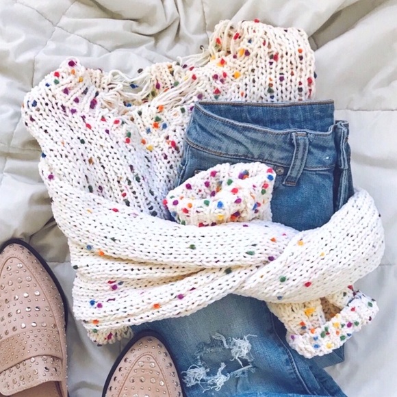 Confetti chenille sweater Clearance